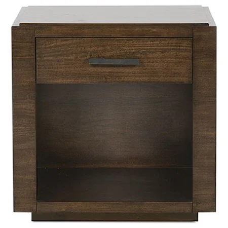 Contemporary End Table with Soft Close Drawer